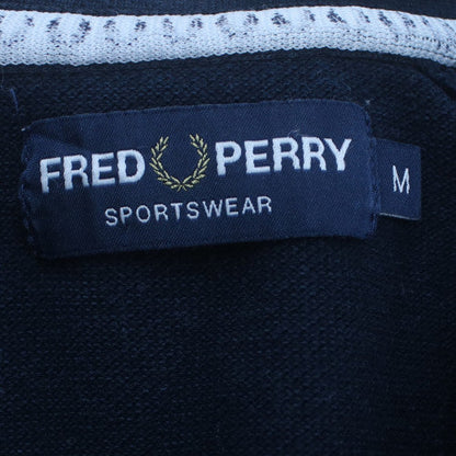 Fred Perry Men’s Blue 1/4 Zip Sweatshirt M Cotton Blend