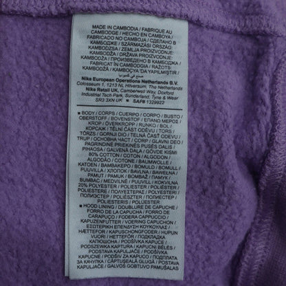Nike Womens Purple Pullover Hoodie Medium Hooded Sweatshirt