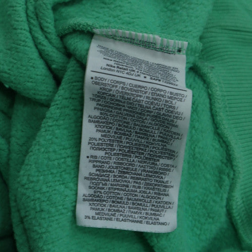 Nike Womens Green Small Pullover Sweatshirt Crew Neck Logo Print