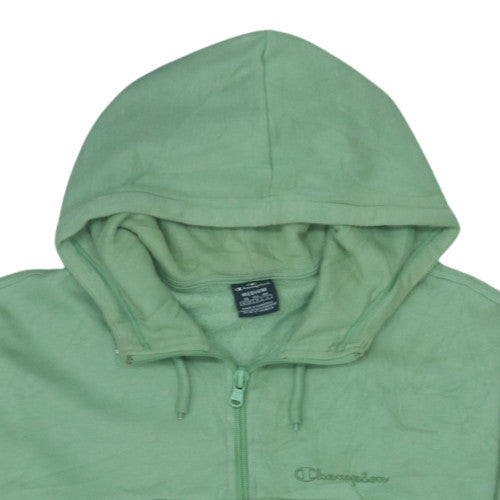 Champion Womens Green 1/4 Zip Hooded Pullover Sweatshirt Medium