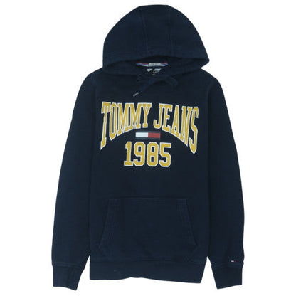 Tommy Jeans Men's Blue Pullover Hoodie M Regular Fit Logo 1985