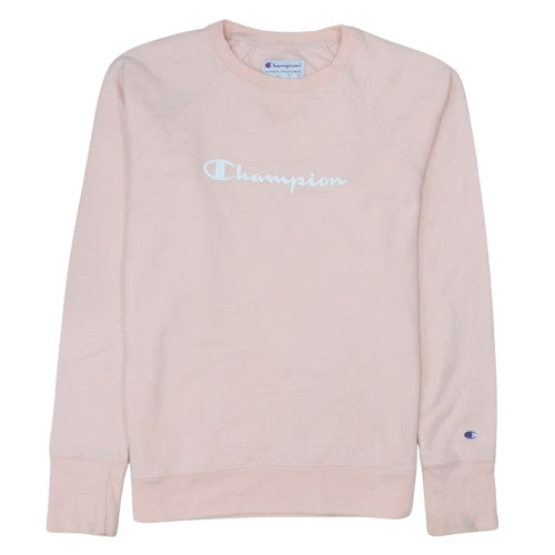 Champion Womens Pink Crew Neck Pullover Sweatshirt Size M
