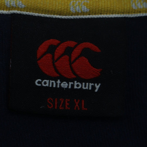 Canterbury Men Blue XL Pullover Hooded Rugby Sports Hoodie