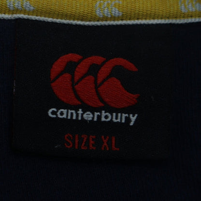 Canterbury Men Blue XL Pullover Hooded Rugby Sports Hoodie