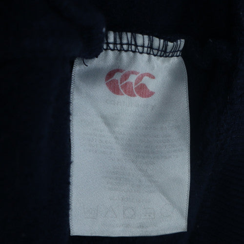 Canterbury Men Blue XL Pullover Hooded Rugby Sports Hoodie