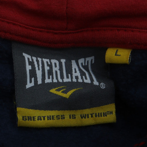 Everlast Men's Blue Full Zip Hoodie L Sportswear Classic Style