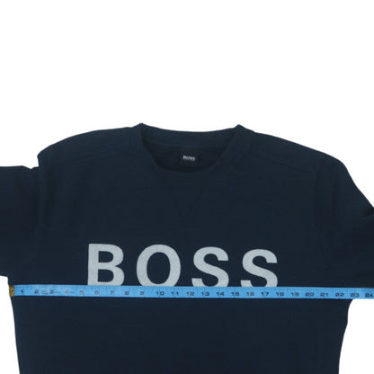 Hugo Boss Men's Blue XL Logo Pullover Sweatshirt