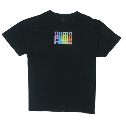 Puma Men's Black Crew Neck Short Sleeve Graphic T-Shirt XXL