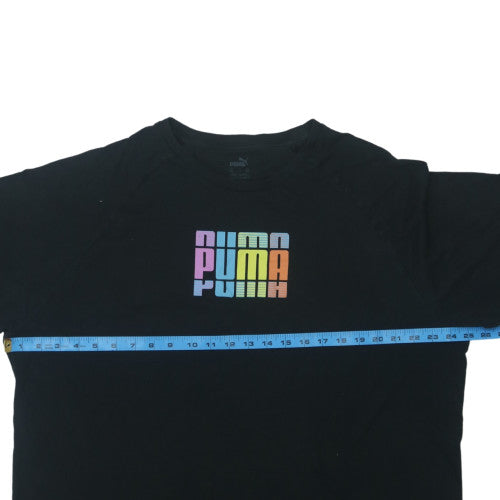 Puma Men's Black Crew Neck Short Sleeve Graphic T-Shirt XXL
