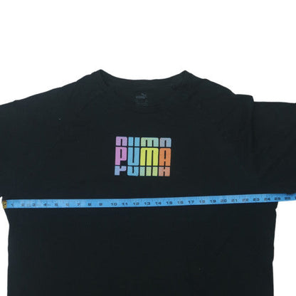 Puma Men's Black Crew Neck Short Sleeve Graphic T-Shirt XXL