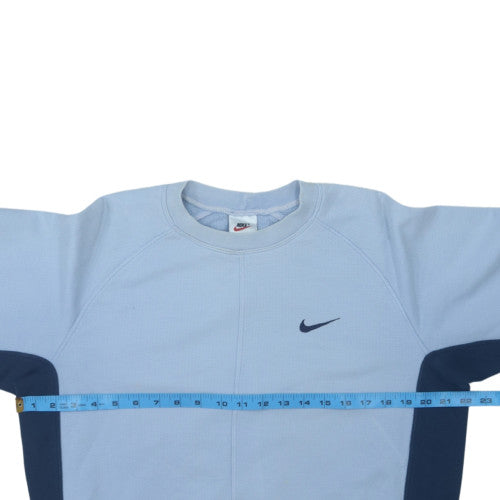 Nike Boys Blue Crew Neck Fleece Pullover Sweatshirt Size 13-14 Years