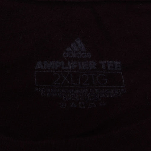 Adidas Men's Black 2XL Amplifier Logo Short Sleeve T-Shirt