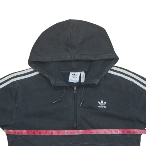 Adidas Men's Black Half Zip Hoodie Medium Regular Fit Sportswear
