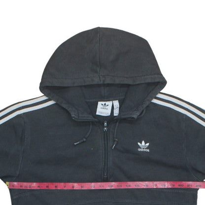 Adidas Men's Black Half Zip Hoodie Medium Regular Fit Sportswear
