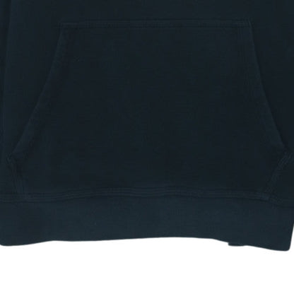 Nike Women Black Pullover Hoodie Medium Logo Front Cotton Blend