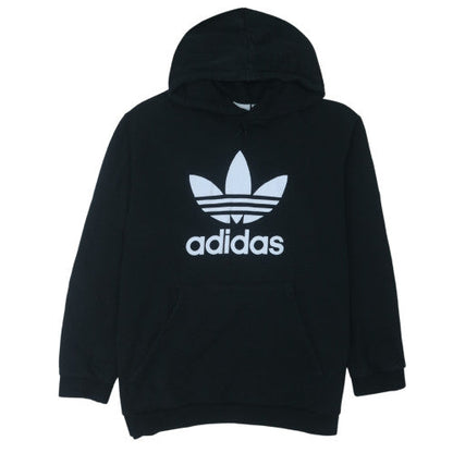 Adidas Men's Black 2XL Pullover Hoodie with Logo and Pockets