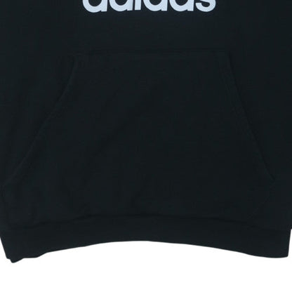 Adidas Men's Black 2XL Pullover Hoodie with Logo and Pockets