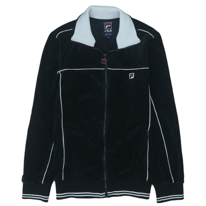 Fila Men's Black XL Velour Track Jacket Full Zip Retro Sportswear