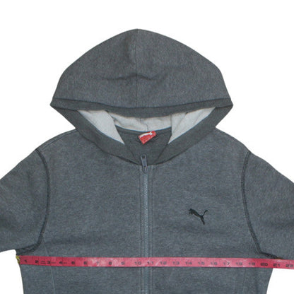 Puma Men's Grey Full Zip Hoodie M Classic Logo Style