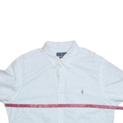 Ralph Lauren Men’s White Slim Fit Oxford Button-Down Shirt 2XL