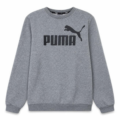 Puma Boys Grey 15-16 Years Pullover Fleece Sweatshirt with Logo