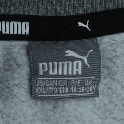 Puma Boys Grey 15-16 Years Pullover Fleece Sweatshirt with Logo