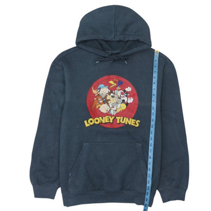 H&M Women Navy Blue Looney Tunes Pullover Hoodie Size L Regular Fit