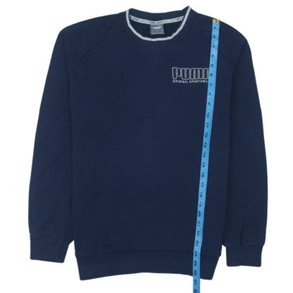 Puma Men's Blue Pullover Sweatshirt Size M Crew Neck Sports Style