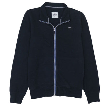 Diesel Men's Black XL Full Zip Track Jacket - Cotton Blend