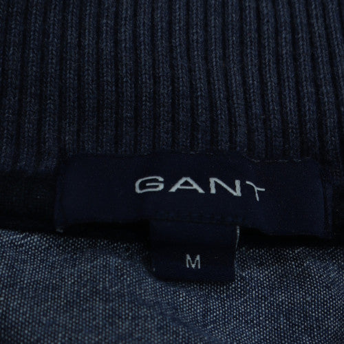 GANT Men's Blue 1/4 Zip Cotton Sweatshirt Size M Mock Neck