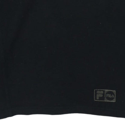 FILA Men's Black Medium Pullover Sweatshirt Crew Neck Logo