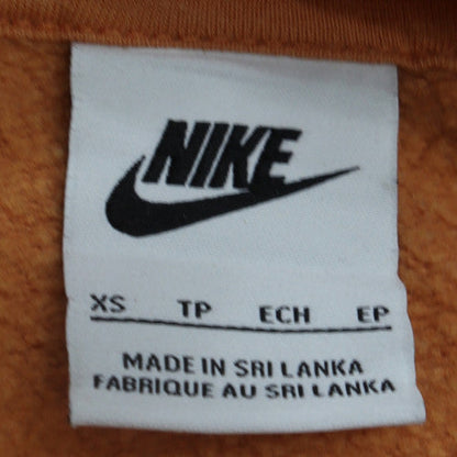 Nike Womens Orange XS Pullover Hoodie Cotton Blend Casual
