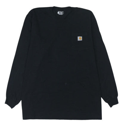 Carhartt Men's Black 2XL Long Sleeve Crew Neck T-Shirt