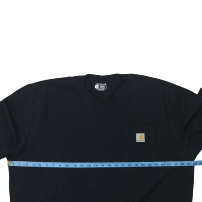 Carhartt Men's Black 2XL Long Sleeve Crew Neck T-Shirt