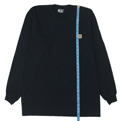 Carhartt Men's Black 2XL Long Sleeve Crew Neck T-Shirt