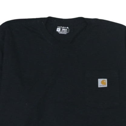 Carhartt Men's Black 2XL Long Sleeve Crew Neck T-Shirt