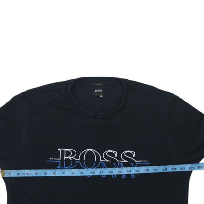 Hugo Boss Men's Black Slim Fit Crew Neck Sweatshirt L