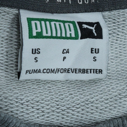 Puma Men Grey Small Crew Neck Pullover Sweatshirt
