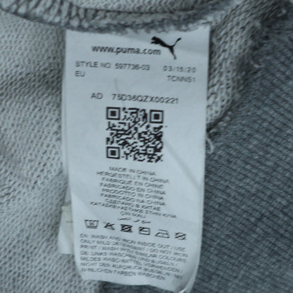 Puma Men Grey Small Crew Neck Pullover Sweatshirt