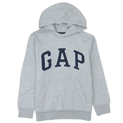 GAP Boys Grey Pullover Hoodie XL 12-13 Years Fleece Logo Sweatshirt