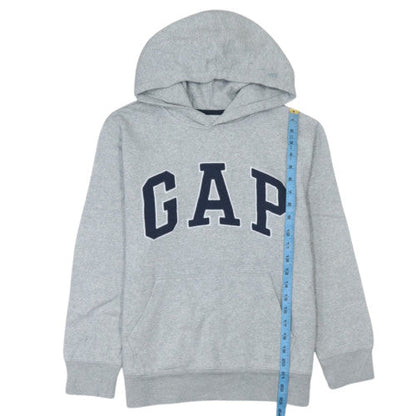 GAP Boys Grey Pullover Hoodie XL 12-13 Years Fleece Logo Sweatshirt