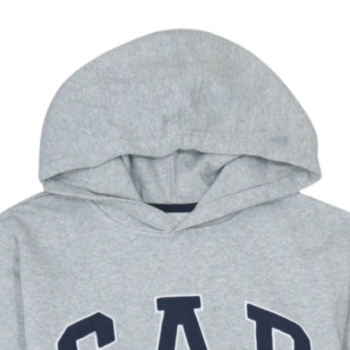GAP Boys Grey Pullover Hoodie XL 12-13 Years Fleece Logo Sweatshirt