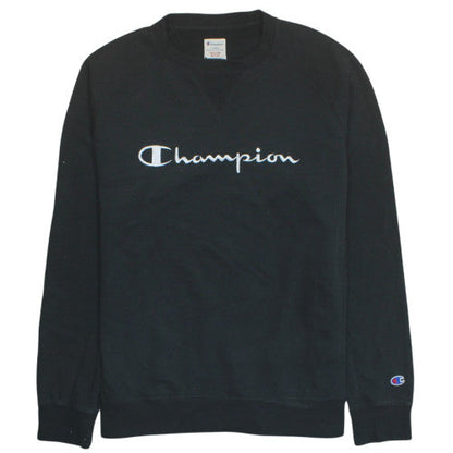 Champion Men's Black Medium Crew Neck Pullover Sweatshirt