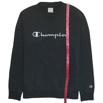 Champion Men's Black Medium Crew Neck Pullover Sweatshirt