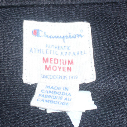Champion Men's Black Medium Crew Neck Pullover Sweatshirt