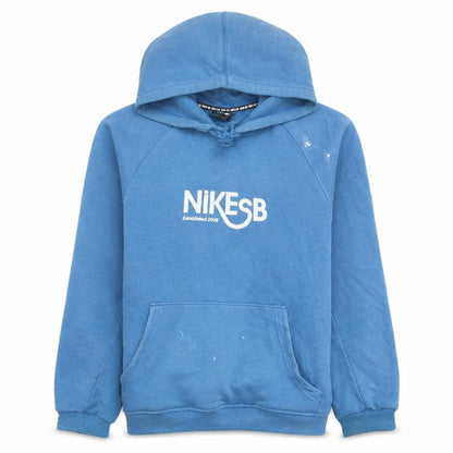Nike SB Men's Blue Medium Pullover Hoodie with Logo Graphic