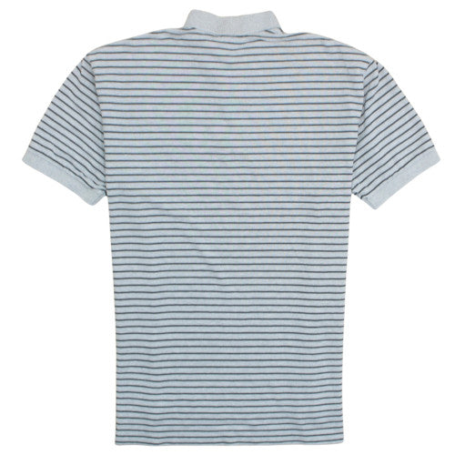 Ralph Lauren Men's Grey Striped Polo Shirt XL Classic Fit