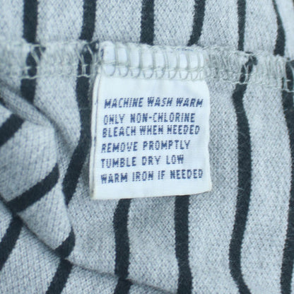 Ralph Lauren Men's Grey Striped Polo Shirt XL Classic Fit