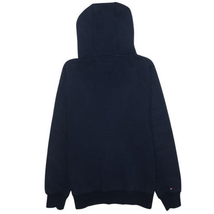 Tommy Hilfiger Men's Blue Pullover Hoodie Small Fleece Logo Sweatshirt