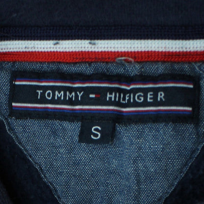 Tommy Hilfiger Men's Blue Pullover Hoodie Small Fleece Logo Sweatshirt